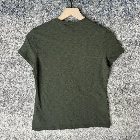 Theory Shirt Womens Small Green Tiny Tee 2 Nebulous P Fitted Cotton Crewneck - Picture 6 of 6